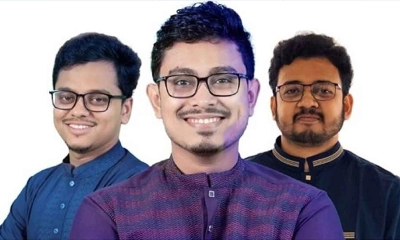 ডাকসুতে ভিপি-জিএস-এজিএস পদে জয়ী সাদিক-ফরহাদ-মহিউদ্দিন।