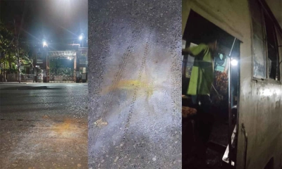 গভীর রাতে ঢাকার তিন এলাকায় ককটেল বিস্ফোরণ ও বাসে আগুন