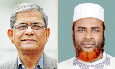 মির্জা ফখরুল ইসলাম আলমগীর ও অধ্যাপক মিয়া গোলাম পরওয়ার। ছবি- সংগৃহীত