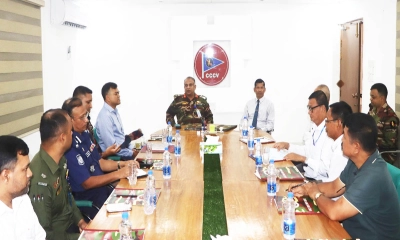 রাঙামাটি রিজিয়ন সদর দপ্তরে আয়োজিত সমন্বয় সভায় রিজিয়ন কমান্ডার সকলের সহযোগিতা কামনা করেন।    ছবি- রূপালী বাংলাদেশ