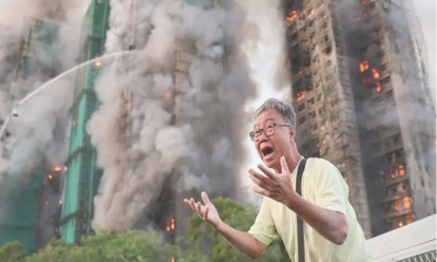 হংকংয়ের অ্যাপার্টমেন্ট ব্লকে আগুন। ছবি- সংগৃহীত