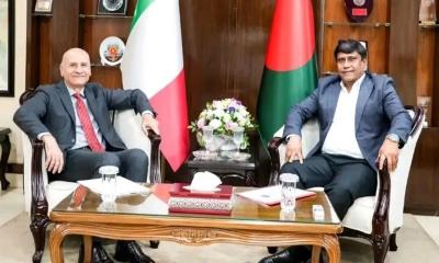 প্রধানমন্ত্রীর প্রতিরক্ষা উপদেষ্টার সাথে ইতালির রাষ্ট্রদূতের সৌজন্য সাক্ষাৎ