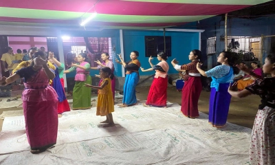 পাড়ায় পাড়ায় মণিপুরিদের মহারাস  লীলার নাচের প্রস্তুতি