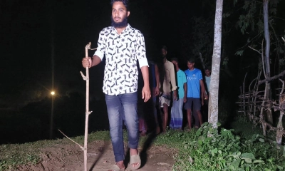 পুশ-ইন ঠেকাতে বিজিবির সঙ্গে সীমান্ত পাহাড়ায় সাধারণ জনতা