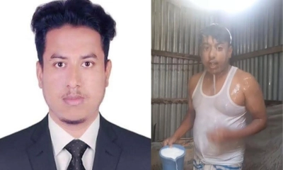 দুধ দিয়ে গোসল করে রাজনীতি ছাড়া সেই যুবদল নেতার নতুন ঘোষণা