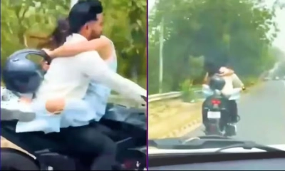 প্রেমিকাকে কোলে নিয়ে বাইক চালানোয় ৭৫ হাজার টাকা জরিমানা