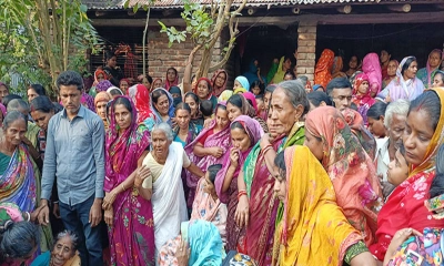ধান মাড়াইয়ের সময় বৈদ্যুতিক তারে স্পর্শে কৃষকের মৃত্যু