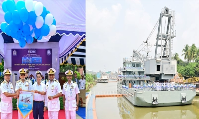 নৌবাহিনীতে যুক্ত হলো ফ্লোটিং ক্রেন