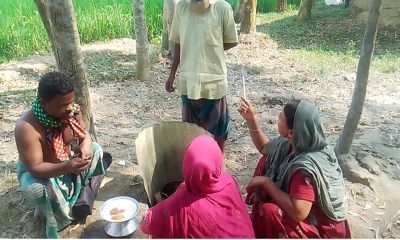 নলকূপ খননে মিলছে গ্যাস, চলছে রান্নাবান্না
