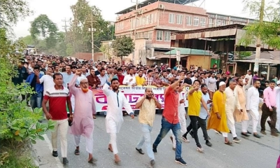 বর্ণাঢ্য র‍্যালিতে অংশ নেয় শ্রীপুর বিএনপির শত শত নেতাকর্মী।  ছবি- রূপালী বাংলাদেশ