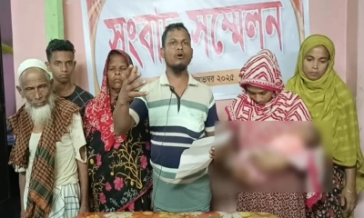 ঘুষের টাকা ফেরত চাওয়ায় গ্রাম পুলিশের হামলায় মা–ছেলে গুরুতর আহত