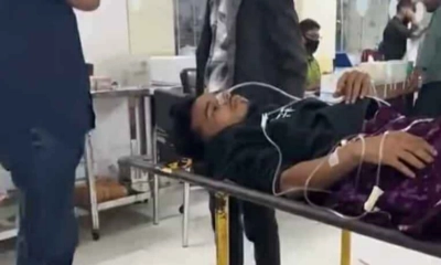 আহত রিকশাচালক আরিফুল।  ছবি- সংগৃহীত