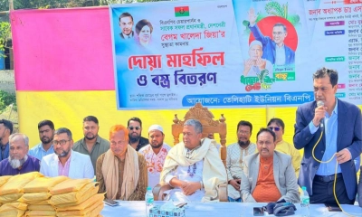 খালেদা জিয়ার সুস্থতা কামনায় দোয়া ও বস্ত্র বিতরণ