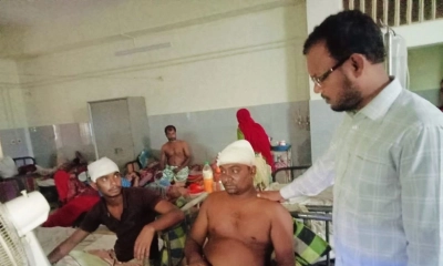 নাটোরের সিংড়ায় বিএনপি ও জামায়াত সমর্থকদের মধ্যে সংঘর্ষে আহত কয়েকজন। ছবি- রূপালী বাংলাদেশ