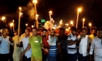 বিজয়নগরে রুমিন ফারহানার বিরুদ্ধে মশাল মিছিল