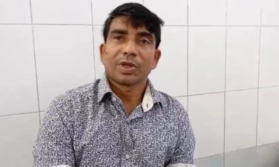 আহত আলম মিয়া। ছবি- ভিডিও থেকে নেওয়া