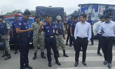 ভাঙ্গায় চলছে তৃতীয় দিনের অবরোধ