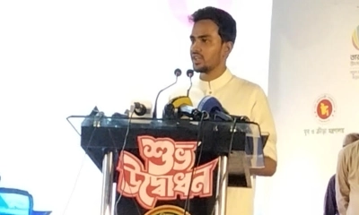 যুব ও ক্রীড়া উপদেষ্টা আসিফ মাহমুদ সজীব ভূঁইয়া। ছবি- রূপালী বাংলাদেশ