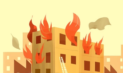 রাজধানীর মোহাম্মদপুরে আবাসিক ভবনে আগুন