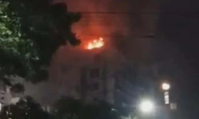 রাজধানীতে বহুতল ভবনে ভয়াবহ আগুন