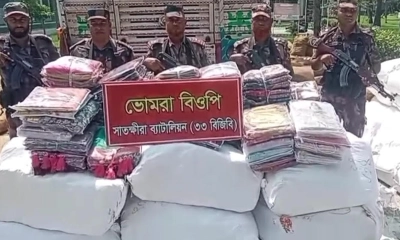 সাতক্ষীরায় বিজিবিরি অভিযানে ৮ কোটি টাকার মালামাল জব্দ