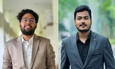 বামে সভাপতি ডানে সম্পাদক