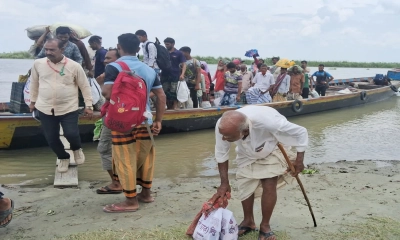 উন্নয়নবঞ্চিত পদ্মার বুকে  জেগে ওঠা চর রাখালগাছি