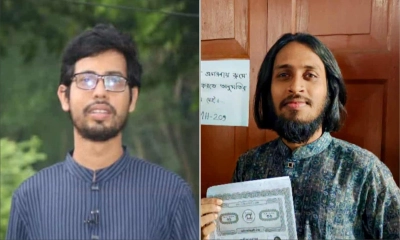 রাকসুর ভিপি জাহিদ ও জিএস আম্মার। ছবি- সংগৃহীত