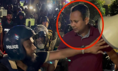 লাল গেঞ্জি পরা যুবক  পল্টন থানার ওসির  গাড়িচালক মিজান