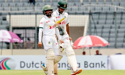 চতুর্থ দিন শেষে ১৭৯ রানের লিডে বাংলাদেশ