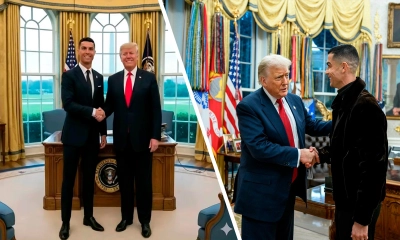 হোয়াইট হাউসের ডিনারে মার্কিন প্রেসিডেন্টের সঙ্গে ক্রিস্টিয়ানো রোনালদো। ছবি- সংগৃহীত