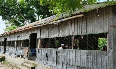 ভাঙ্গুড়ায় ভাঙা টিনের ঘরে ৩০০ শিক্ষার্থীর ঝুঁকিপূর্ণ পাঠদান