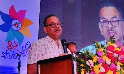বক্তব্য রাখছেন ডিএমপি কমিশনার শেখ সাজ্জাত আলী।  ছবি- সংগৃহীত
