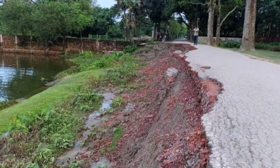 ধানীখোলা এলাকার একটি  কার্পেটিং সড়ক। ছবি- রূপালী বাংলাদেশ