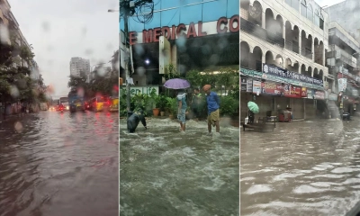 টানা বৃষ্টিতে ডুবল ঢাকার যেসব সড়ক