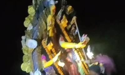 প্রতিমা বিসর্জন ও বিষাদের সুরে শেষ হল শারদীয় দুর্গাপূজা