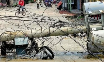 তিন দিনেও ফেরেনি বিদ্যুৎ, অন্ধকারে ১০ গ্রাম