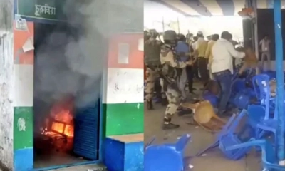 ভোট গণনা শেষ না হতেই জ্বলল তৃণমূল কার্যালয়, ঘরবাড়িতে হামলা-ভাঙচুর