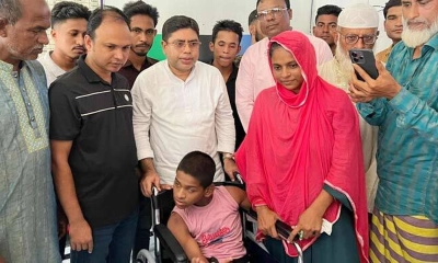 তারেক রহমানের উপহার পেল নেত্রেকোনার শিশু রিফাত