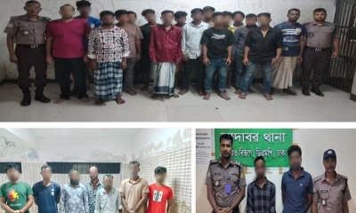 রাজধানীর তিন থানায় বিশেষ অভিযানে গ্রেপ্তার ৭১