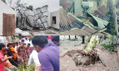 কয়েক সেকেন্ডেই লন্ডভন্ড ঠাকুরগাঁওয়ের বালিয়াডাঙ্গীর পাঁচ গ্রাম। ছবি- রূপালী বাংলাদেশ