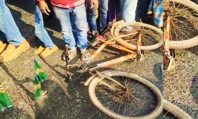 ট্রাকের চাকায় পিষ্ট হয়ে সাইকেল আরোহী নিহত