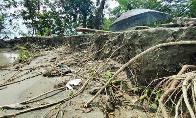 শীতে ভয়ংকর রূপ নিচ্ছে সুগন্ধা নদী