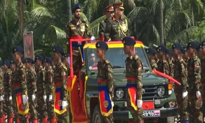 সেনাবাহিনীর তিন রেজিমেন্টের রিক্রুট ব্যাচের কুচকাওয়াজ অনুষ্ঠিত