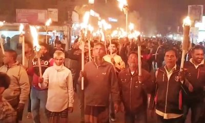 মশাল মিছিল। ছবি:  রূপালী বাংলাদেশ