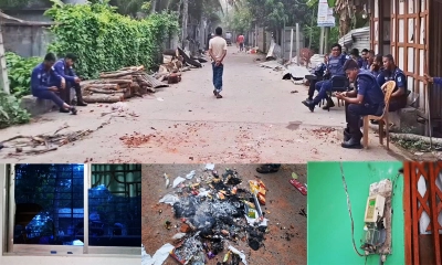 দু’পক্ষের সংঘর্ষে ককটেল বিস্ফোরণ, বাড়ি ভাঙচুরসহ আহত ৫