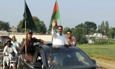দেশে ফিরে মাদারগঞ্জে বিএনপি নেতা ফায়েজুল ইসলামের বিশাল শোডাউন
