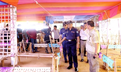 রাঙামাটি রাজবন বিহার পরিদর্শন করেছেন পুলিশ সুপার