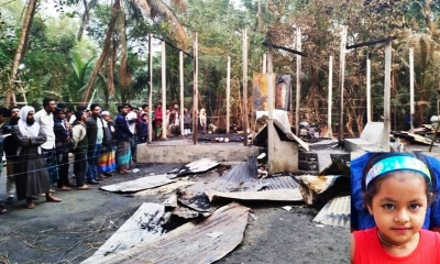 বিএনপি নেতার বসতঘরে দুর্বৃত্তদের আগুনে শিশুর মৃত্যু, থানায় মামলা