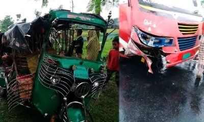 বাস-সিএনজি সংঘর্ষে নিহত ২, আহত ৩